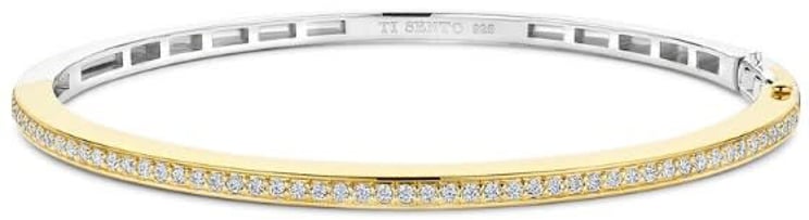 Ti Sento Ti Sento Armband 2889ZY Bangle Zilver met Geelgouden Plating en Zirkonia 60mm