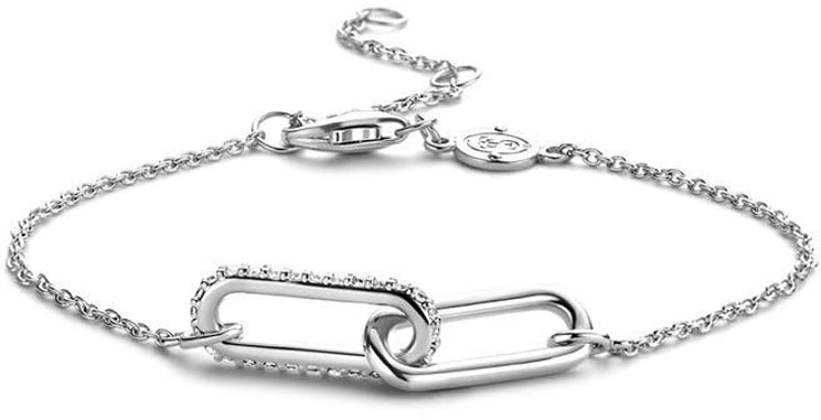 Ti Sento Ti Sento Armband 2960ZI Zilver Gerhodineerd met Forever Closed Schakel en Zirkonia 16-20cm