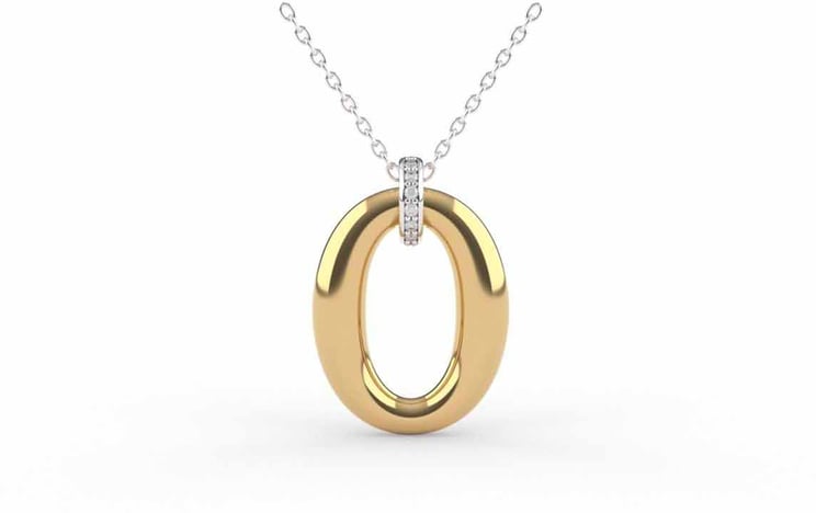 Ti Sento Ti Sento Collier 34091ZY/42 Zilver met Gold Plated Hanger 42 cm