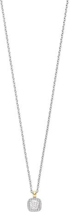 Ti Sento Ti Sento Collier 34103ZY/42 Zilver Bi-color met Vierkante Hanger met Zirkonia 38-48cm