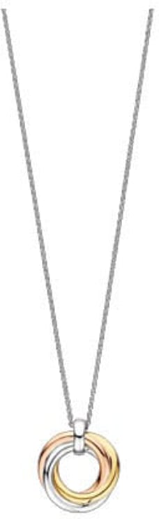 Ti Sento Ti Sento Collier 3972ZT/42 Zilver met Tri color Hanger met Zirkonia 38-48cm