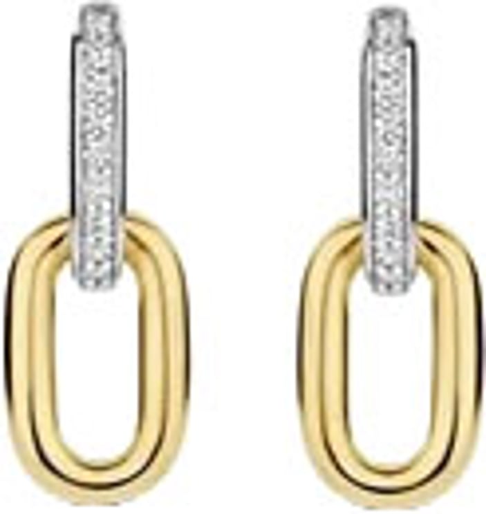 Ti Sento Ti Sento Oorbellen 7831ZY Zilver Gold Plated met Zirkonia