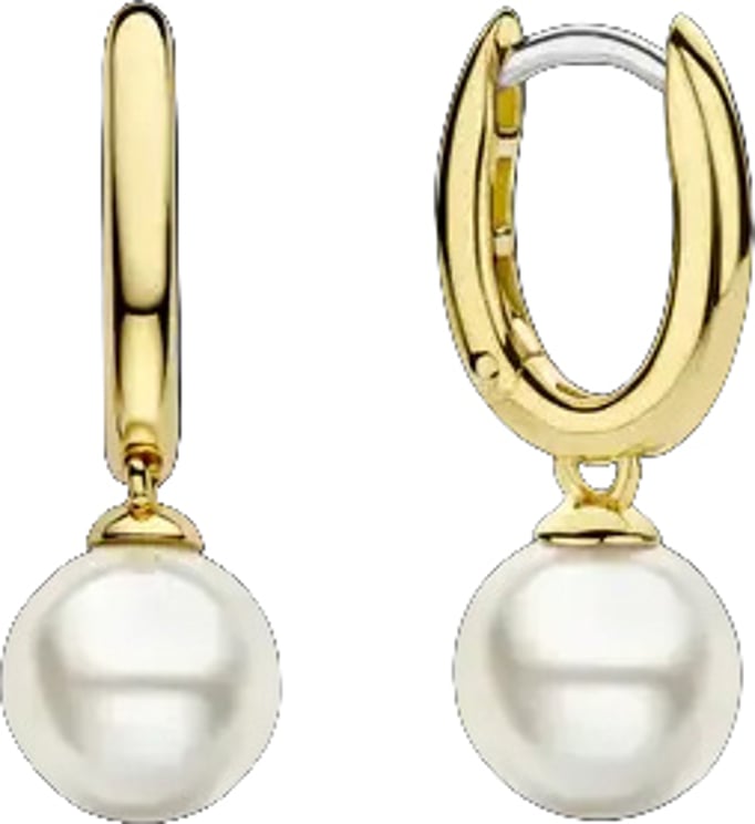 Ti Sento Ti Sento Oorbellen 7939YP Zilver met Gouden Plating en Parel