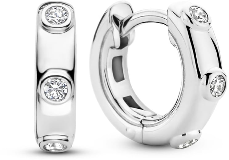 Ti Sento Ti Sento Oorbellen 7953ZI ZIlver Gerhodineerd met Zirkonia