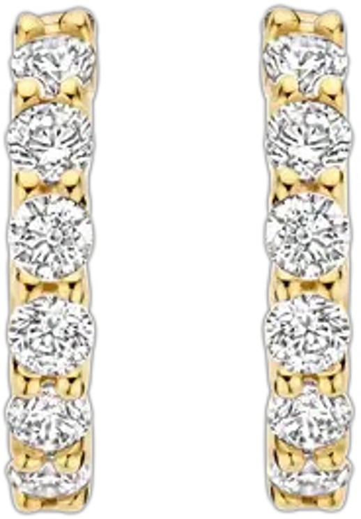 Ti Sento Ti Sento Oorbellen 7956ZY Zilver met Goude Plating en Zirkonia 12mm