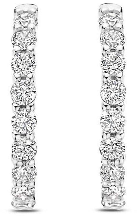 Ti Sento Ti Sento Oorbellen 7958ZI Zilver Gerhodineerd met Zirkonia 18mm
