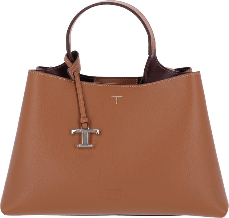 Tod's Small Handbag In Brown Hammered Calfskin