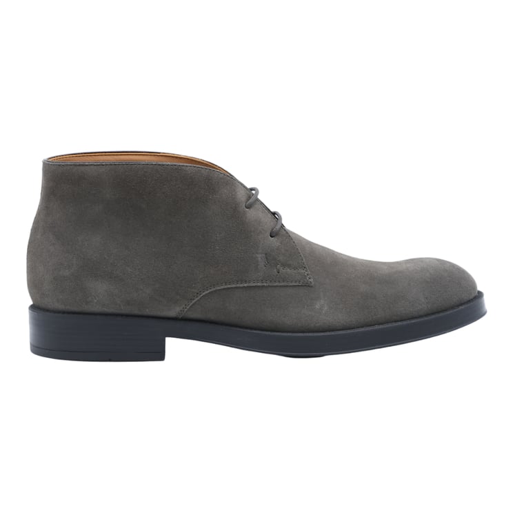 Tod's Mid-Ankle Suede Boots with Lace-Up Closure