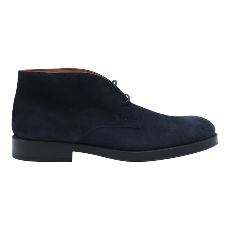 Tod's Minimalist Lace-Up Suede Boots with Contrasting Lining