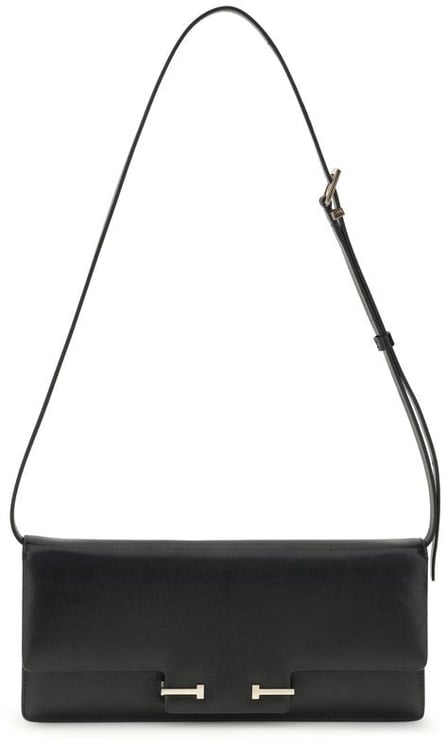 Tom Ford Tom Ford Black Calf Leather Bos Taurus Shoulder Bag