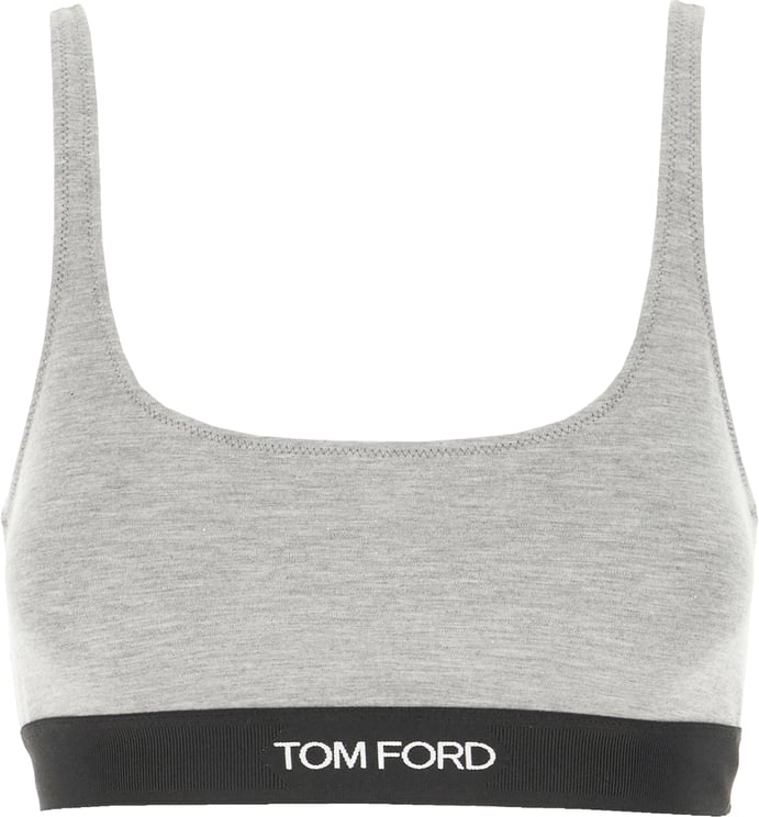Tom Ford Tom Ford Grey stretch modal bandeau bra