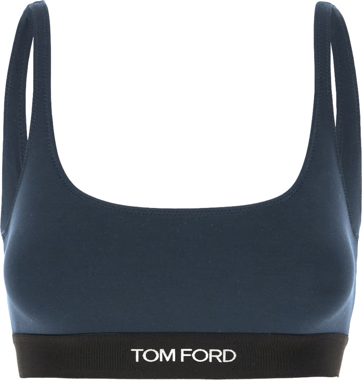 Tom Ford Tom Ford Petrol blue stretch modal bandeau bra