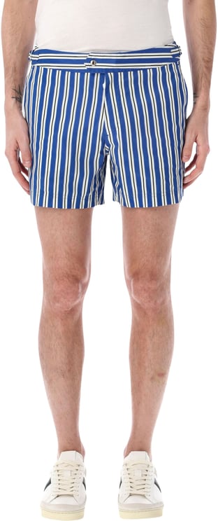 Tom Ford Regimental Stripe Swim Short Blu