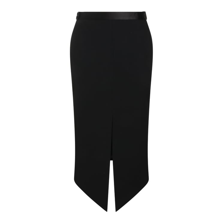 Tom Ford High-Waisted Midi Skirt with Pointed Front Slit