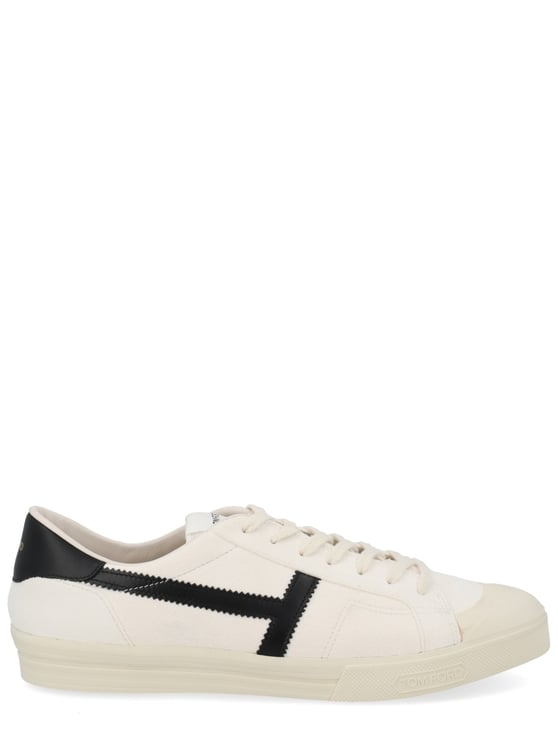 Tom Ford Off-White Jarvis Zigzag Stripe Leather Sneakers