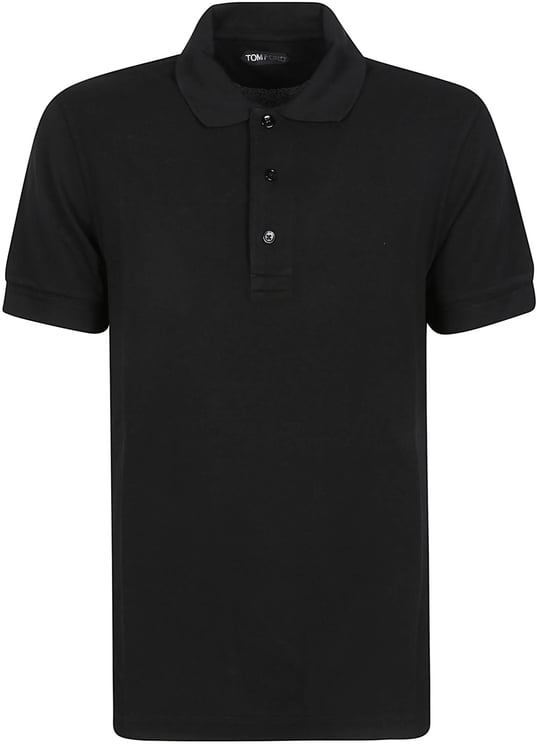 Tom Ford Short Sleeve Polo Shirt Black