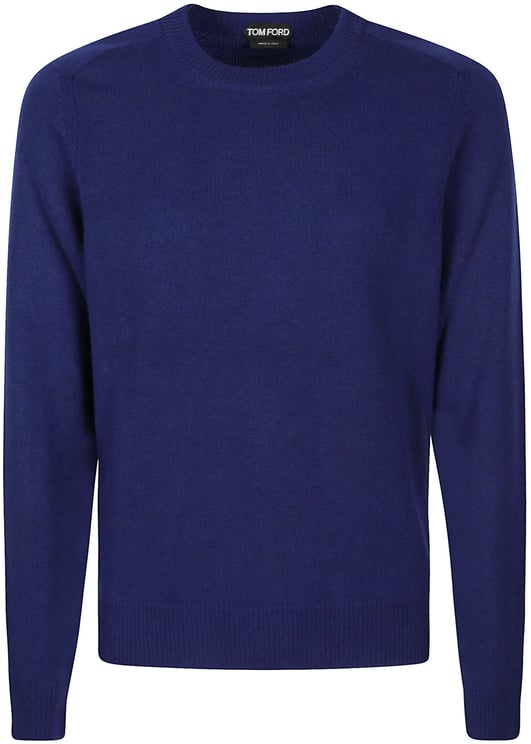 Tom Ford Cashmere Saddle Sweater Blue