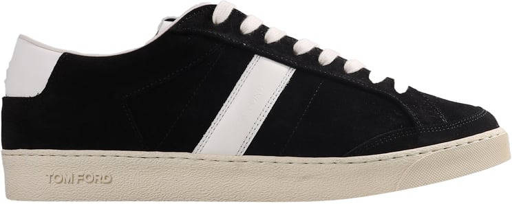 Tom Ford lage suède sneaker zwart