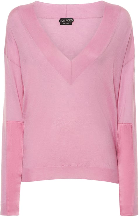 Tom Ford Elegant pink sweater with V-neck