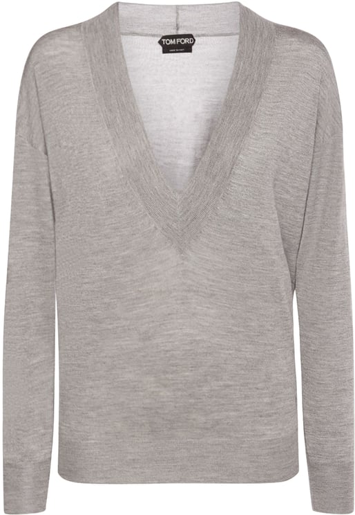 Tom Ford Gray sweater with a versatile V-neck