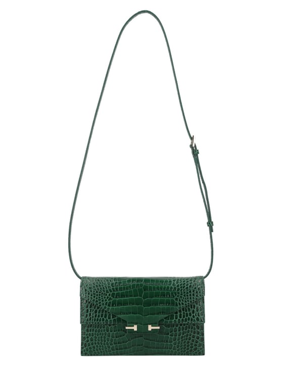 Tom Ford Crocodile Embossed Leather Mini Shoulder Bag