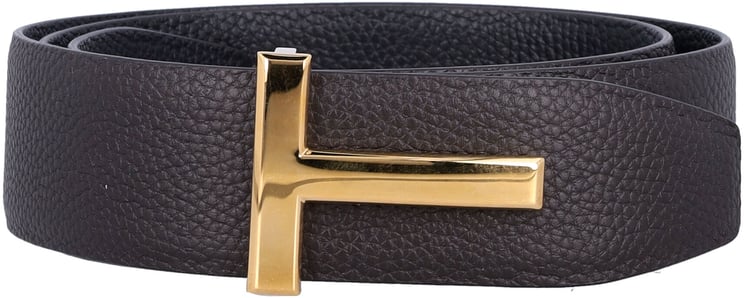 Tom Ford T Belt Reversibile 4Cm Brown Black T Gold