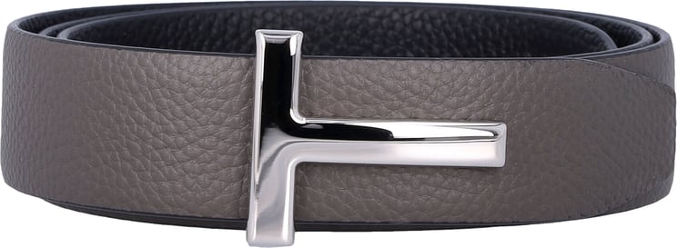 Tom Ford Reversible T Belt 30 M Smoke Grey/Black