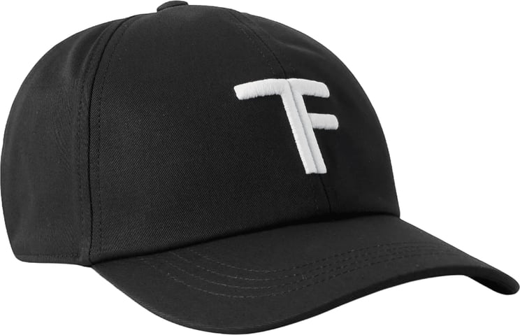Tom Ford LOGO-EMBROIDERED LEATHER-TRIMMED COTTON-TWILL CAP