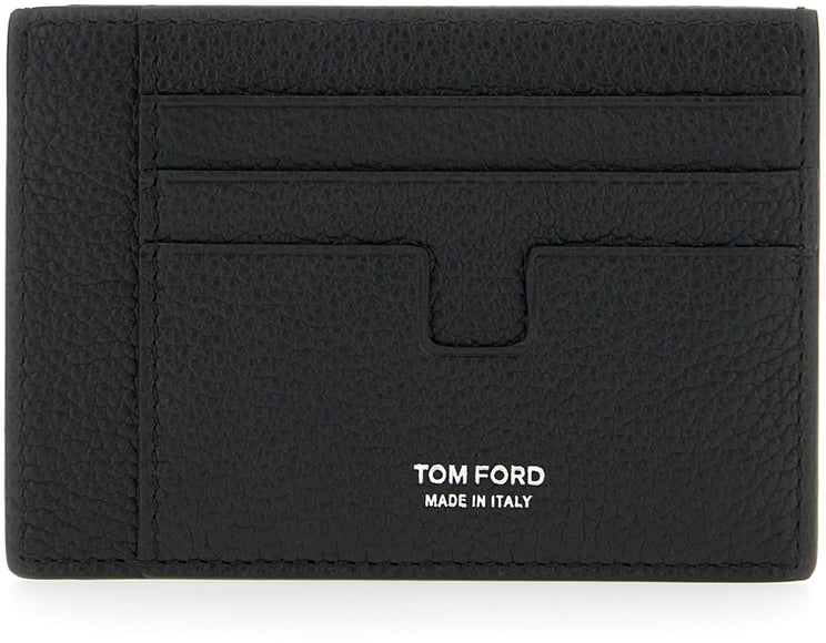 Tom Ford Tom Ford Black leather card holder