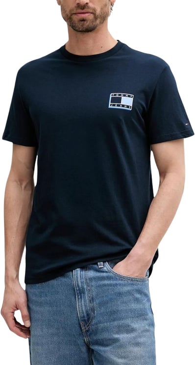 Tommy Hilfiger Tommy Hilfiger Jeans Blue Recycled Cotton T-Shirt