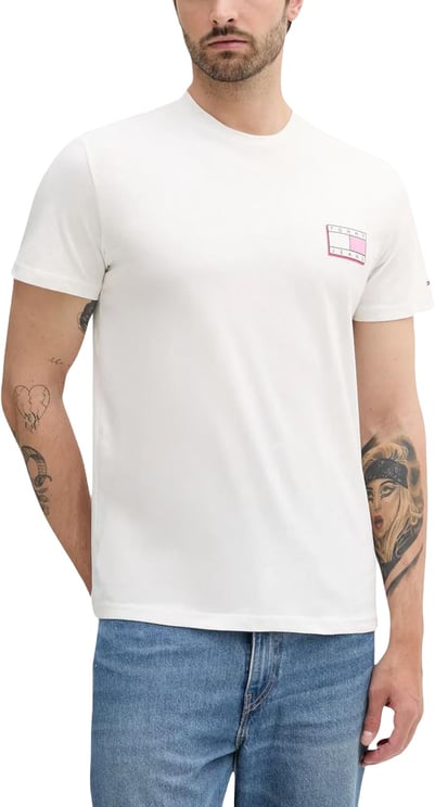 Tommy Hilfiger Tommy Hilfiger Jeans Cream Recycled Cotton T-Shirt