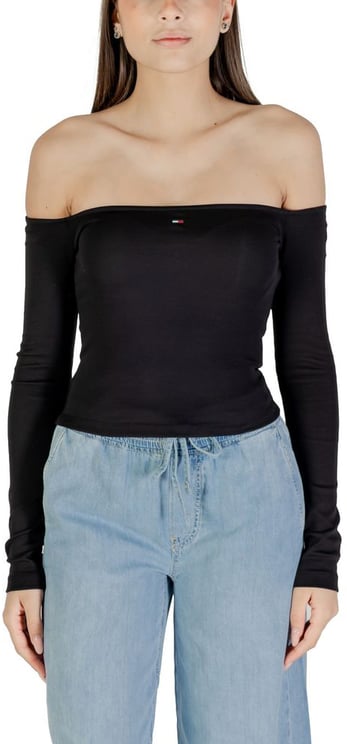 Tommy Hilfiger Tommy Hilfiger Jeans Black Recycled Cotton Long Sleeve T-Shirt