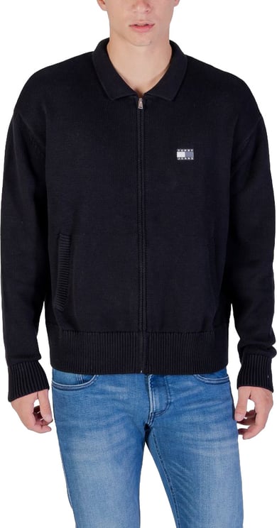 Tommy Hilfiger Tommy Hilfiger Jeans Black Recycled Cotton Cardigan
