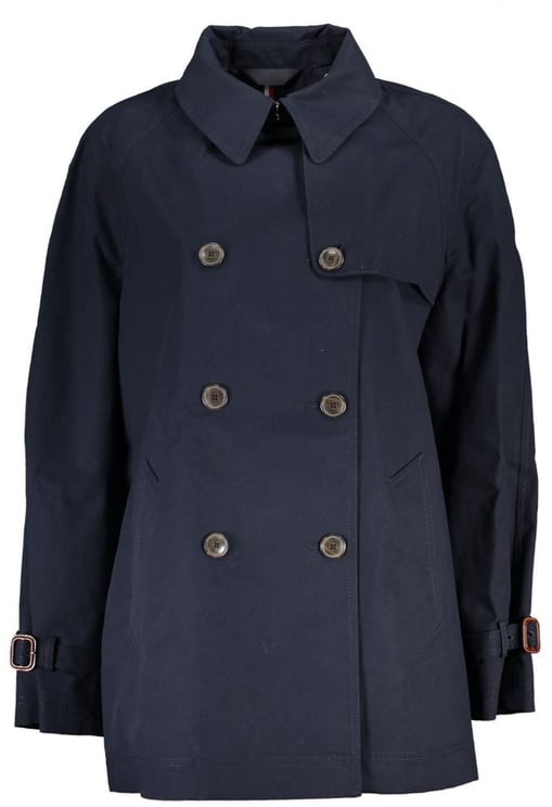 Tommy Hilfiger Tommy Hilfiger Blue Cotton Women's Trench Coat