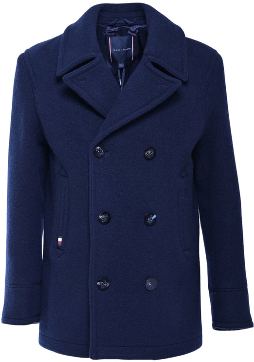 Tommy Hilfiger Tailored Peacoat With Nautical Details