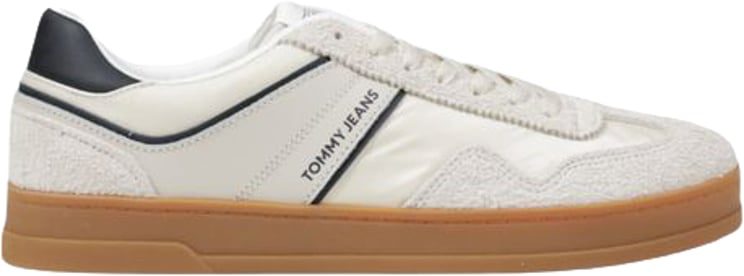 Tommy Hilfiger Tommy Hilfiger Jeans Cream Leather Low Top Sneakers