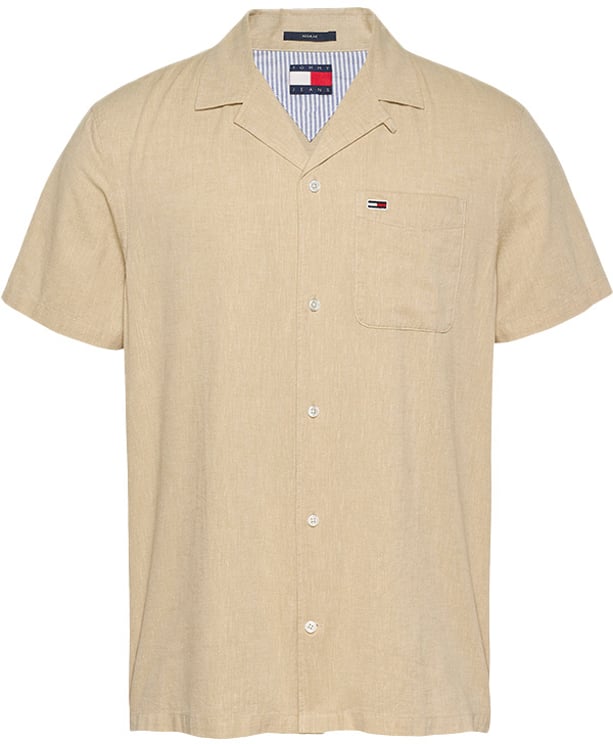 Tommy Jeans Tommy Jeans Linen Blend Camp SS Shirt