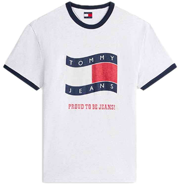 Tommy Jeans Tommy Jeans Reg Waving Flag Ss Ringer Tee