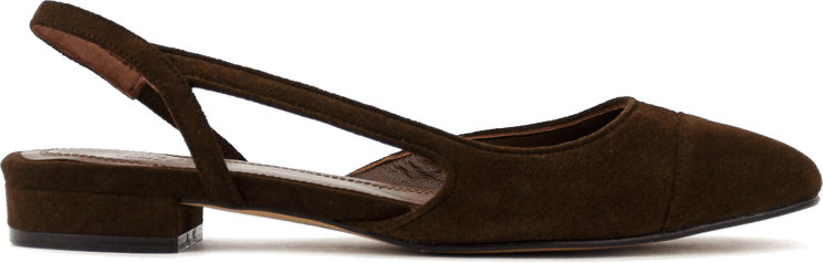 Toral Manhattan Slingback Brown Suede