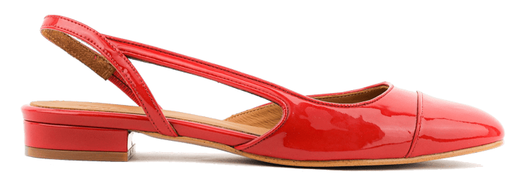 Toral X Pw Manhattan Slingback Patent Red