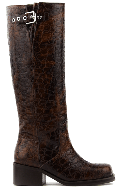 Toral Ronnie Long Biker Croco Brown