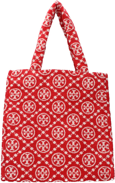 Tory Burch Tory Burch Red Cotton-Like Shoulder Bag