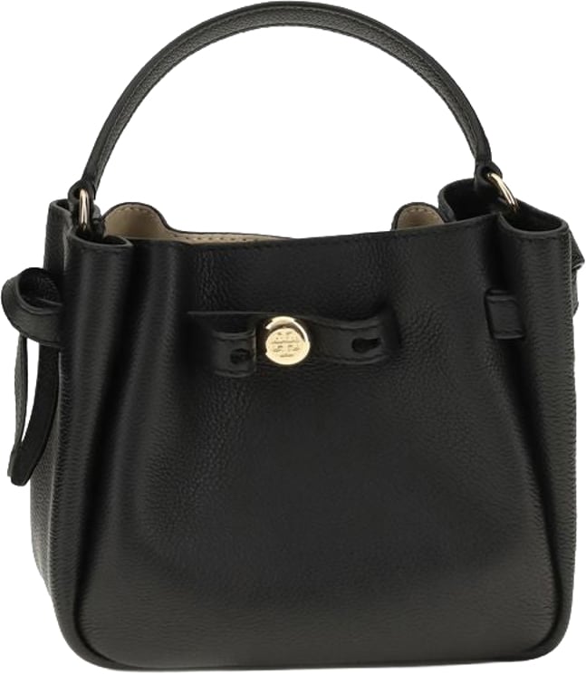 Tory Burch Tory Burch Black Calf Leather Bos Taurus Shoulder Bag