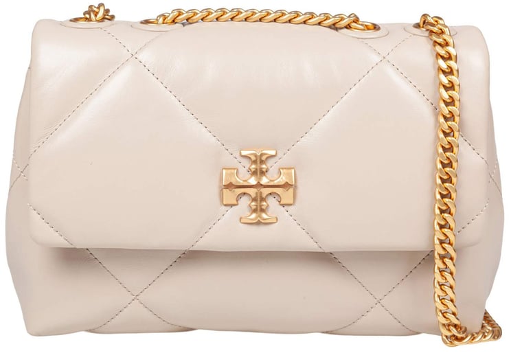 Tory Burch Tory burch kira small diamond quilted bag in light stone