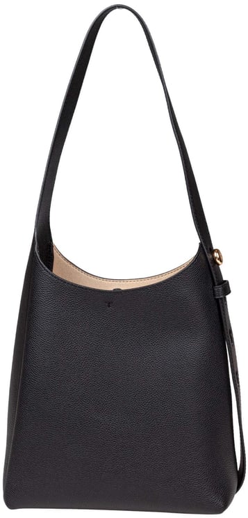 Tory Burch Tory burch romy small leather hobo bag, black