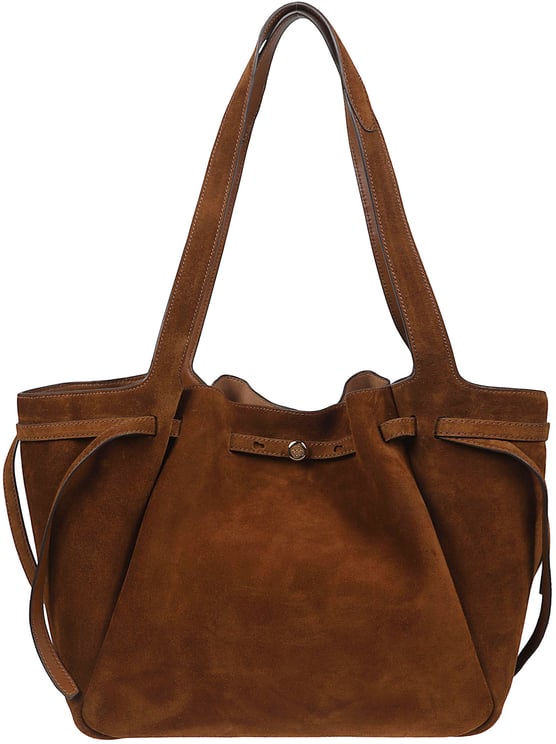 Tory Burch Romy Suede Tote Bag Brown