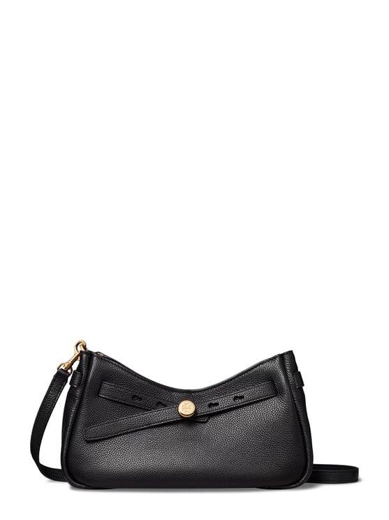 Tory Burch Textured Leather Crossbody Bag with Zip Closure