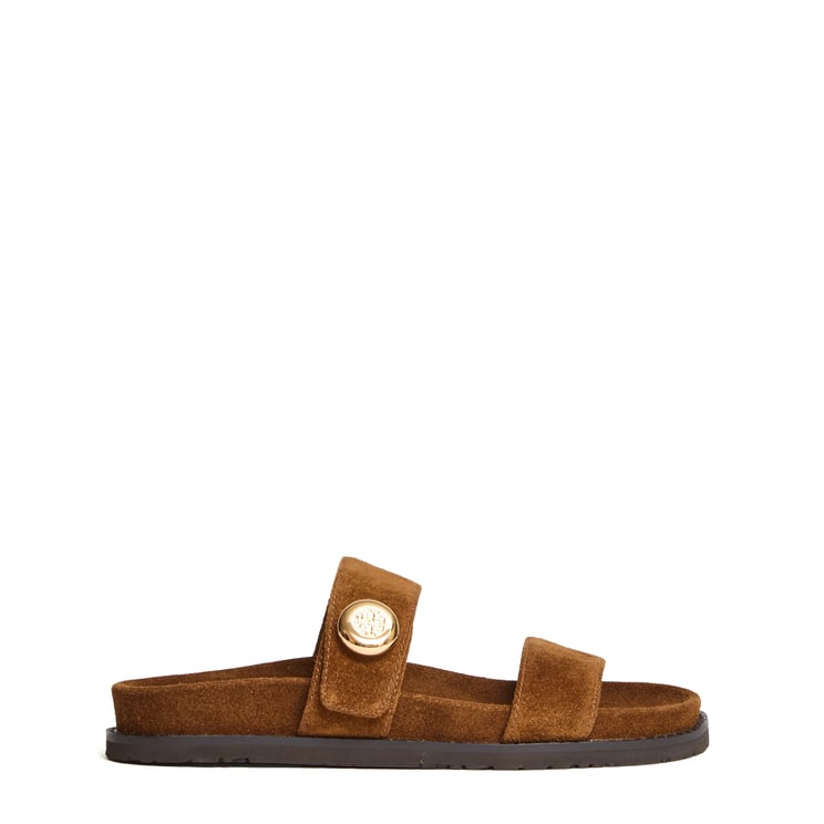 Tory Burch Romy Suede Slide Flat Sandals