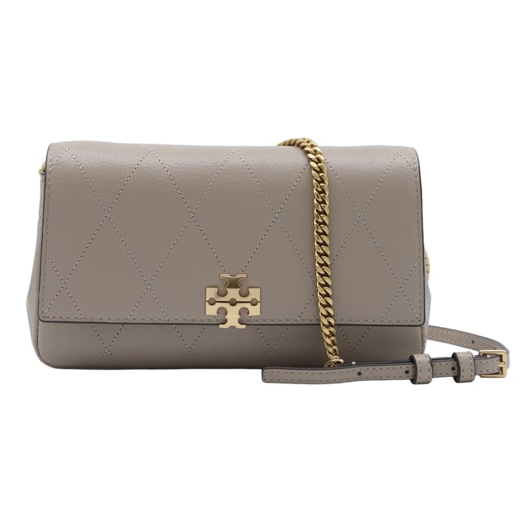 Tory Burch Quilted Rectangular Tory Burch Handbag With Gold-Tone Logo Clasp