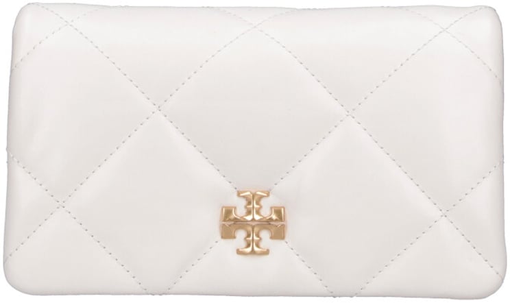 Tory Burch White Kira Quilted Nappa Wallet